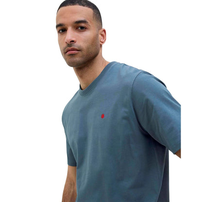 Orion Blue - Side - Jack And Jones Mens Royal Denim Division Embroidered T-Shirt