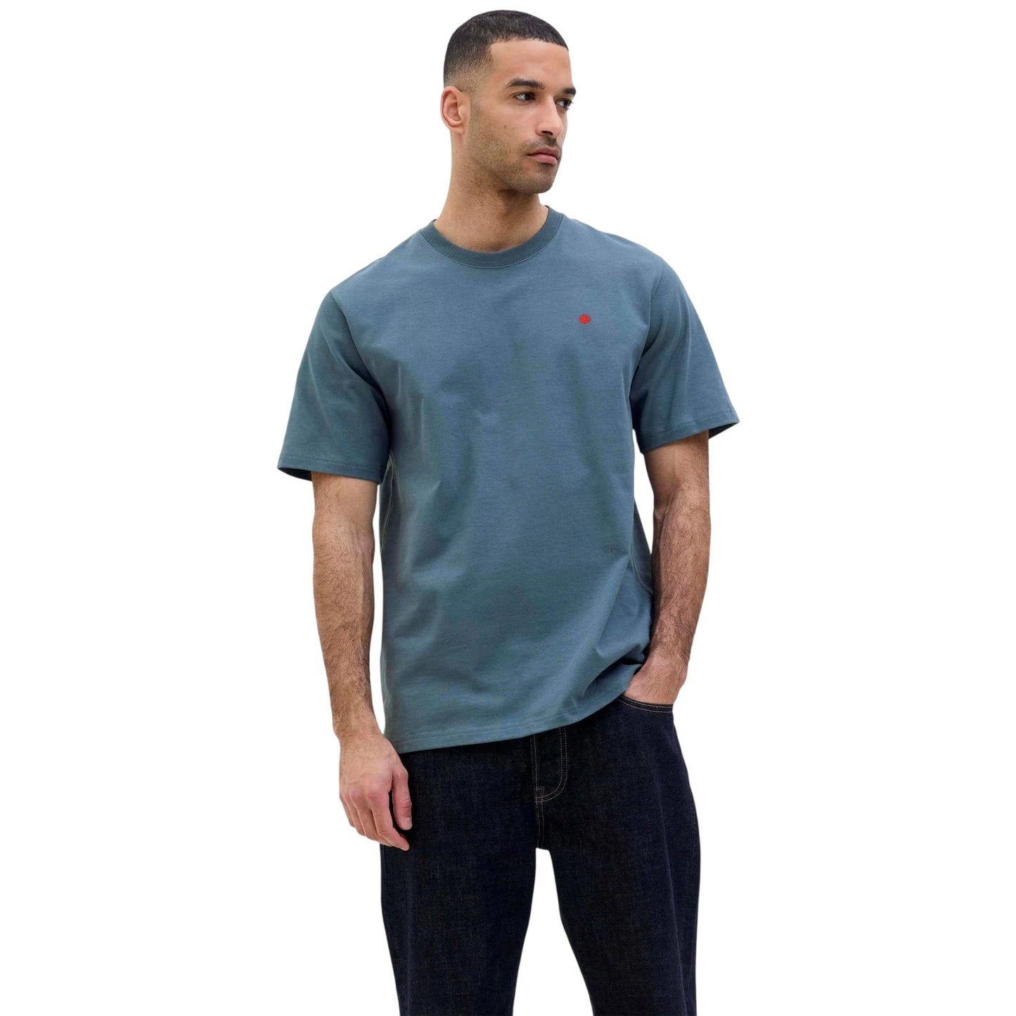 Orion Blue - Lifestyle - Jack And Jones Mens Royal Denim Division Embroidered T-Shirt