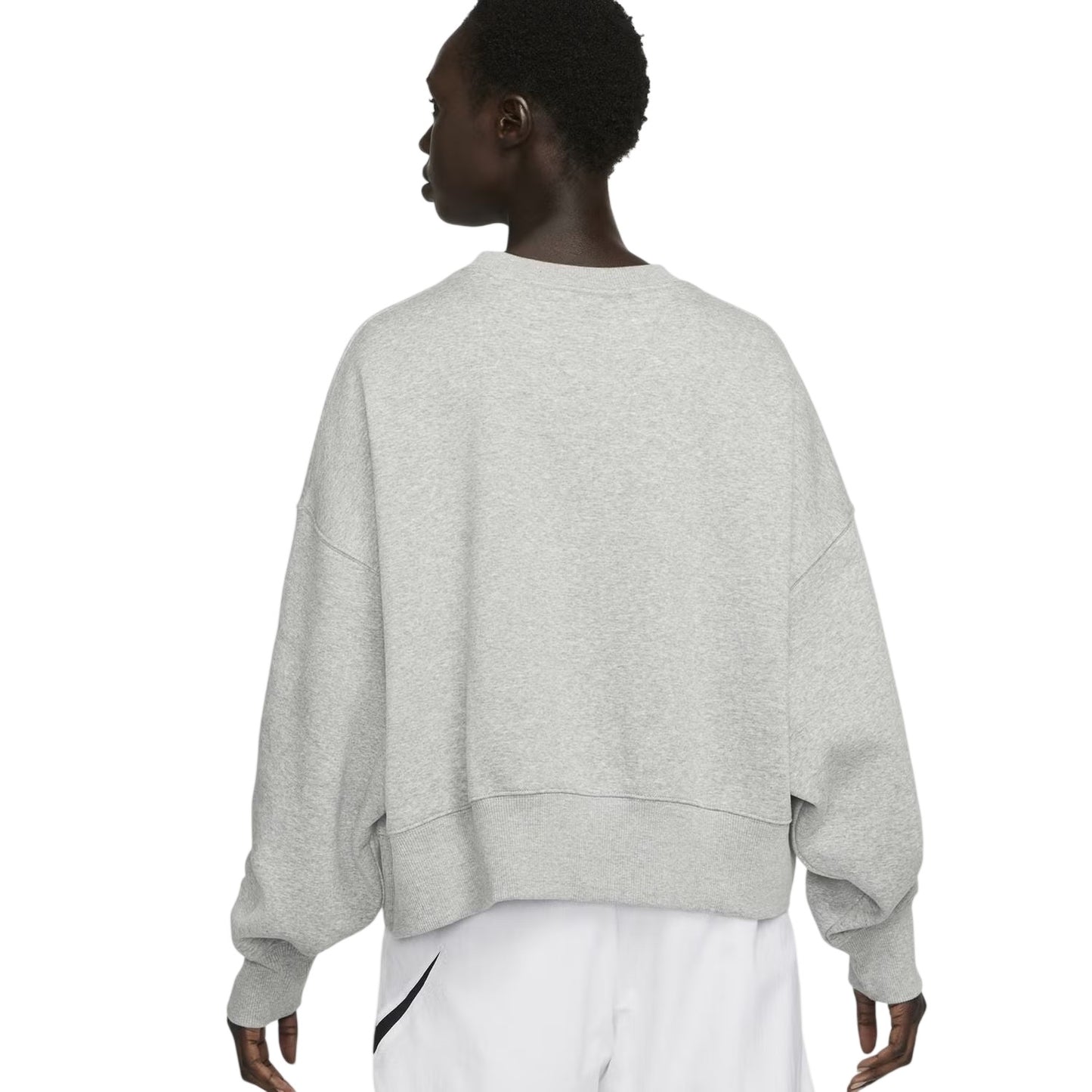Grey Marl - Back - Nike Womens-Ladies Phoenix Fleece Crew Neck Oversized Sweatshirt