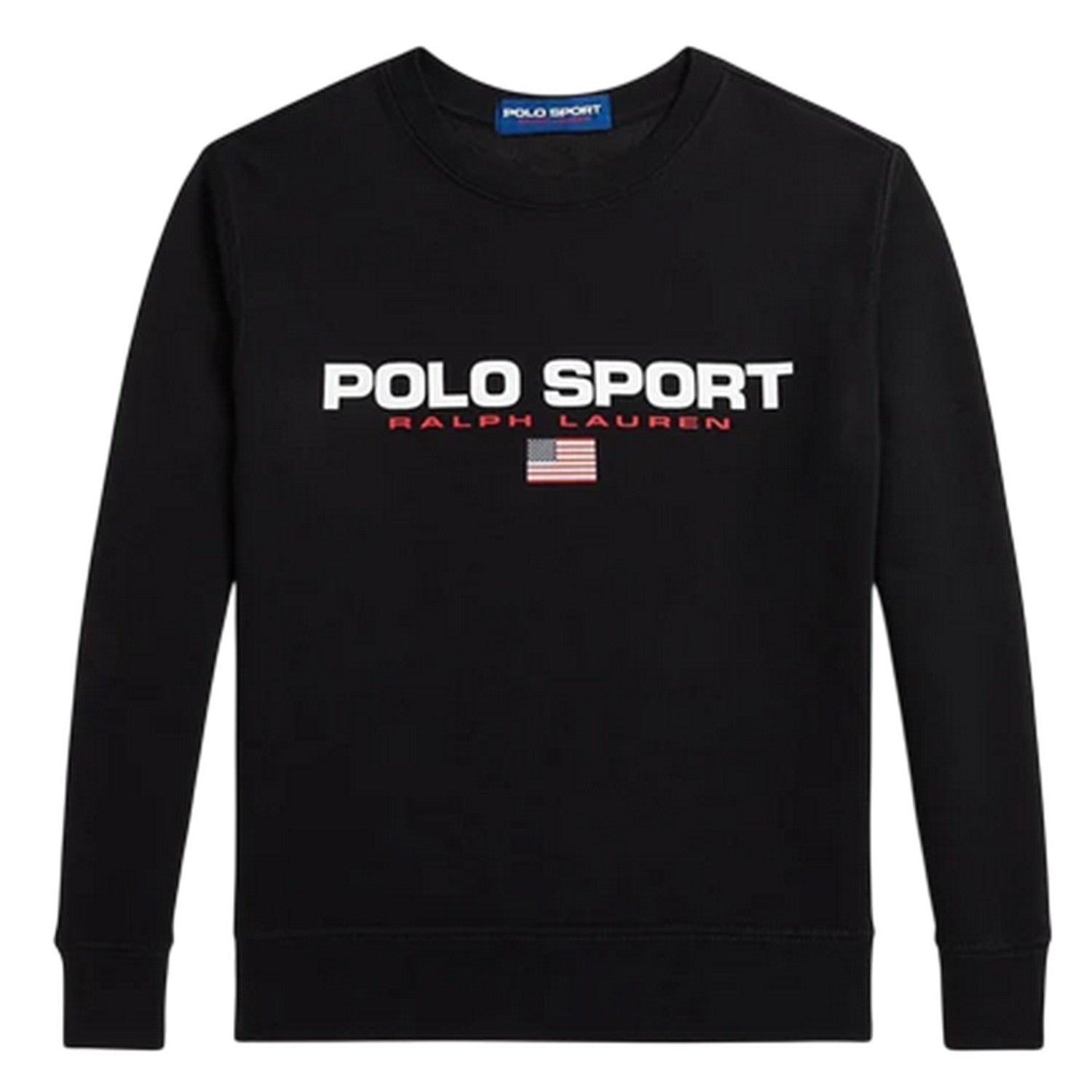 Black - Front - Ralph Lauren Childrens-Kids Logo Crew Neck Sweatshirt