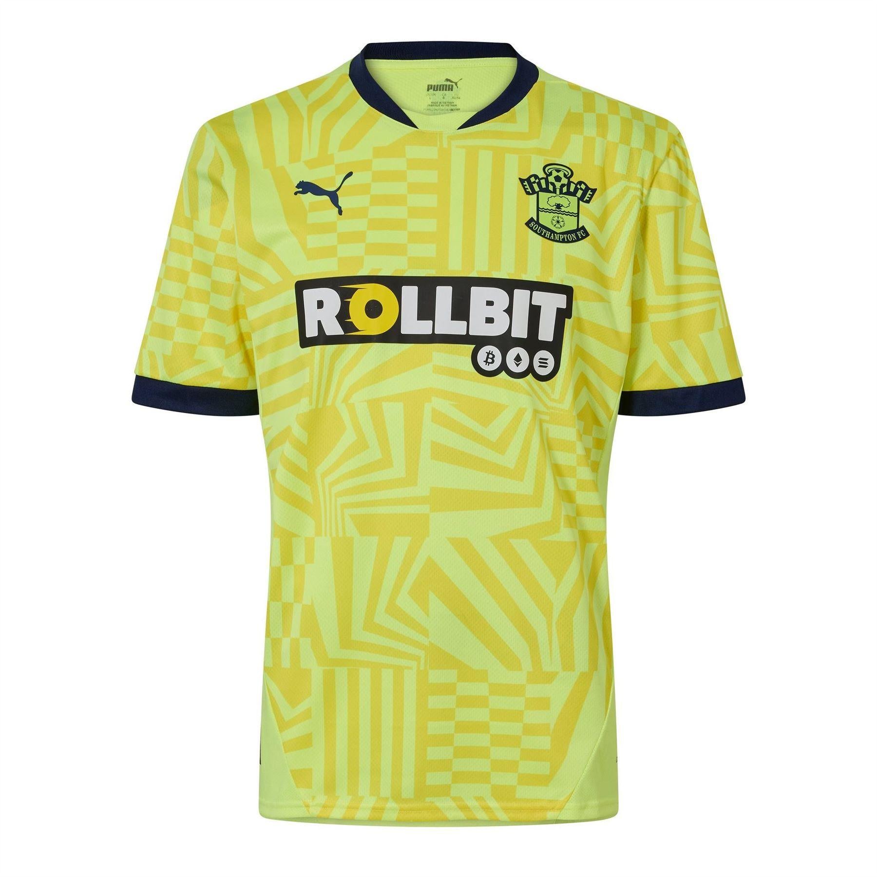Yellow Fizz - Front - Puma Mens 2024-2025 Southampton FC Football Shirt