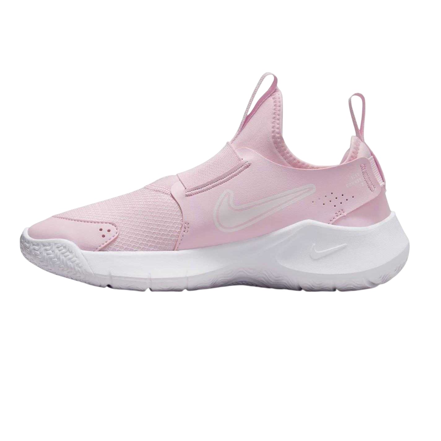 Pink Foam-White - Side - Nike Childrens-Kids Flex Runner 3 Leather Trainers
