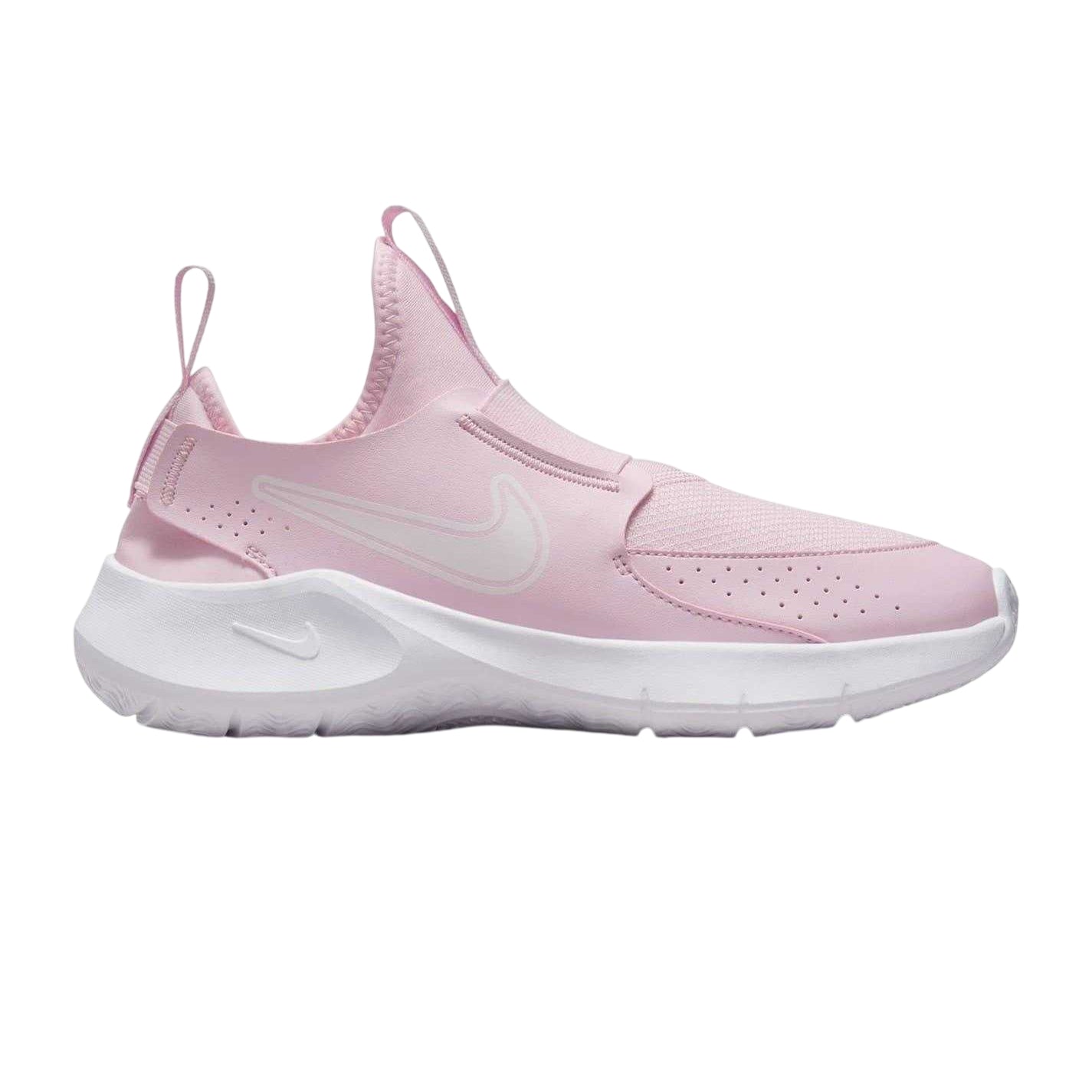 Pink Foam-White - Front - Nike Childrens-Kids Flex Runner 3 Leather Trainers