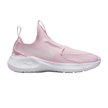 Pink Foam-White - Front - Nike Childrens-Kids Flex Runner 3 Leather Trainers