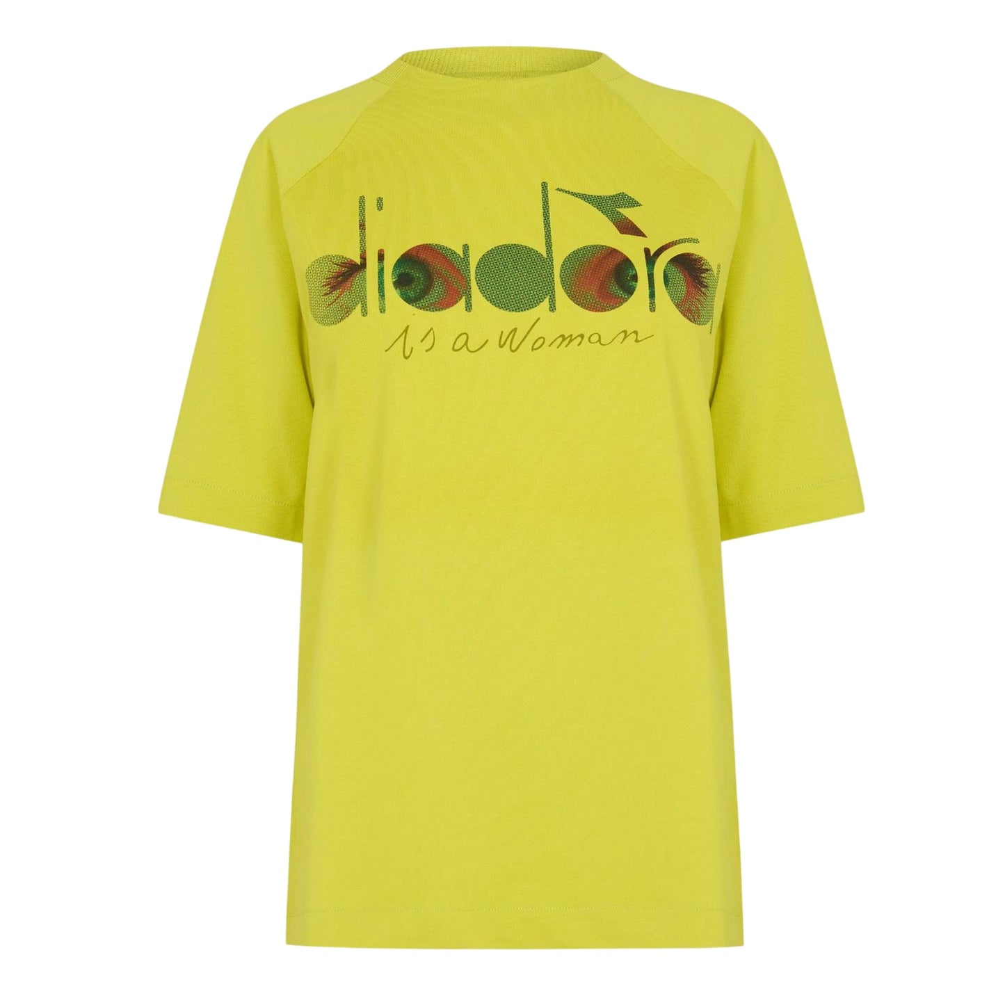 Yellow - Front - Diadora Womens-Ladies Flowers Crew Neck Raglan T-Shirt