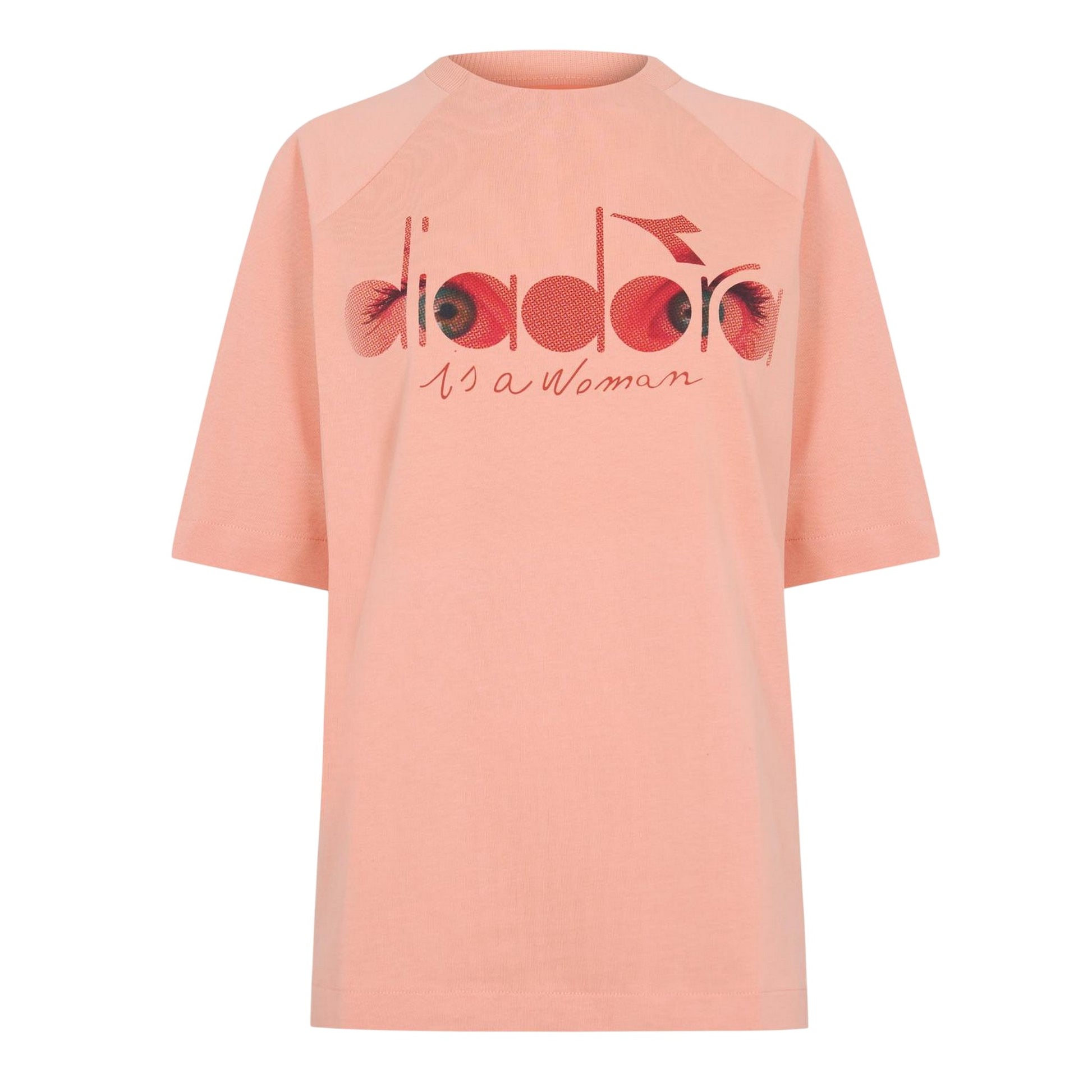 Coral Red - Front - Diadora Womens-Ladies Flowers Crew Neck Raglan T-Shirt
