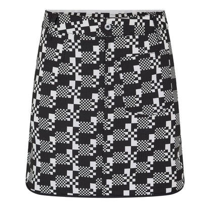 Black - Front - Puma Womens-Ladies Houndstooth Golf Skort