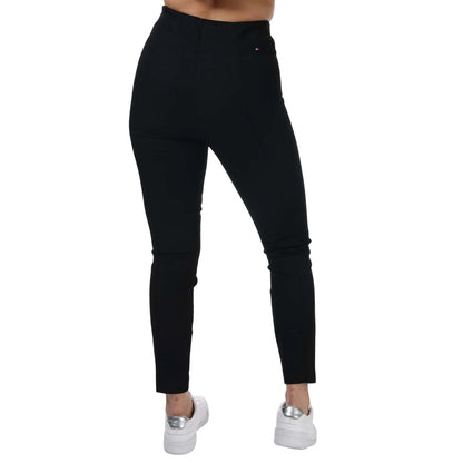 Black - Back - Tommy Hilfiger Womens-Ladies Essential High Waist Trousers