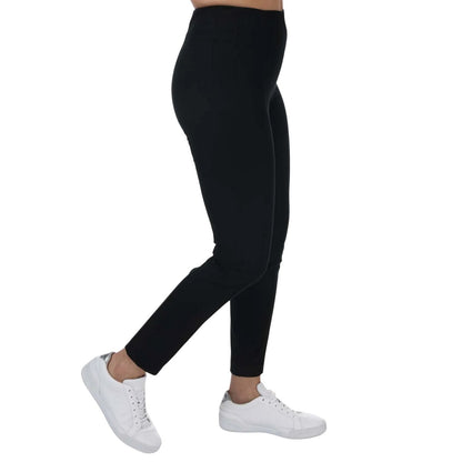Black - Side - Tommy Hilfiger Womens-Ladies Essential High Waist Trousers