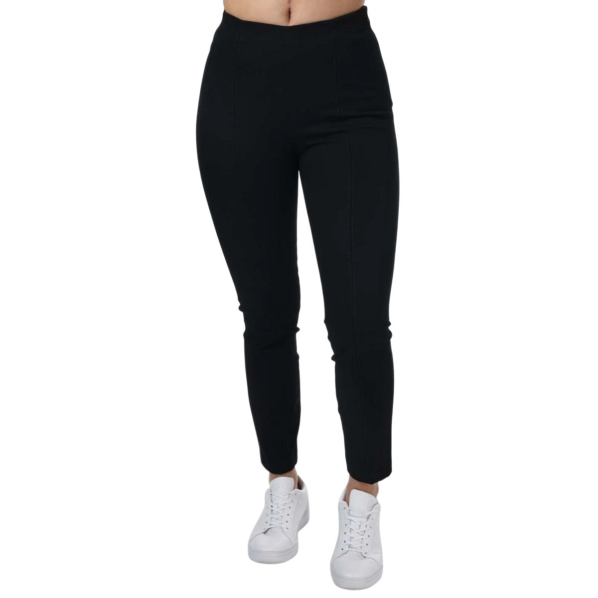 Black - Front - Tommy Hilfiger Womens-Ladies Essential High Waist Trousers