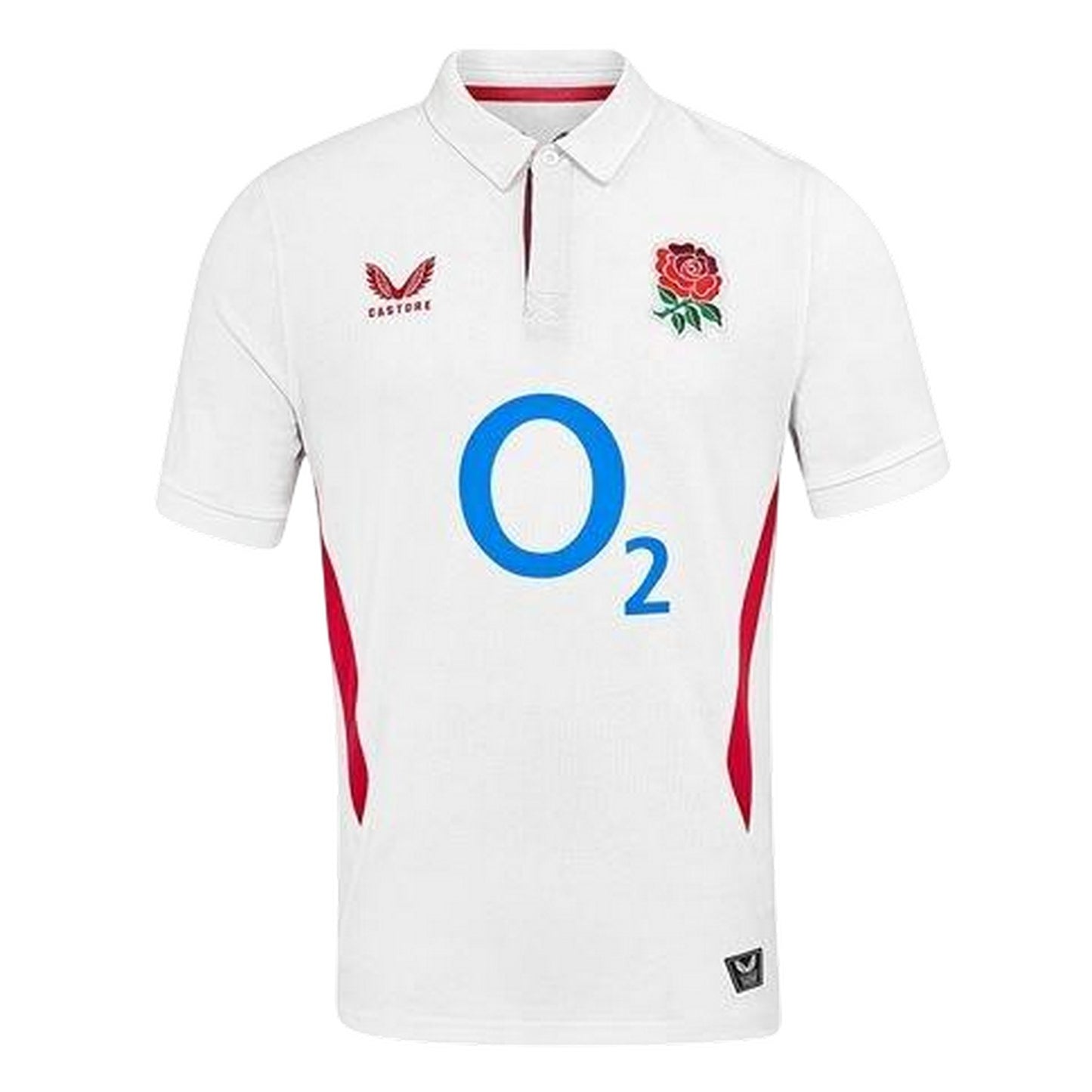 White-Red - Front - Castore Unisex Adult 2025 England Rugby Classic Rugby Shirt