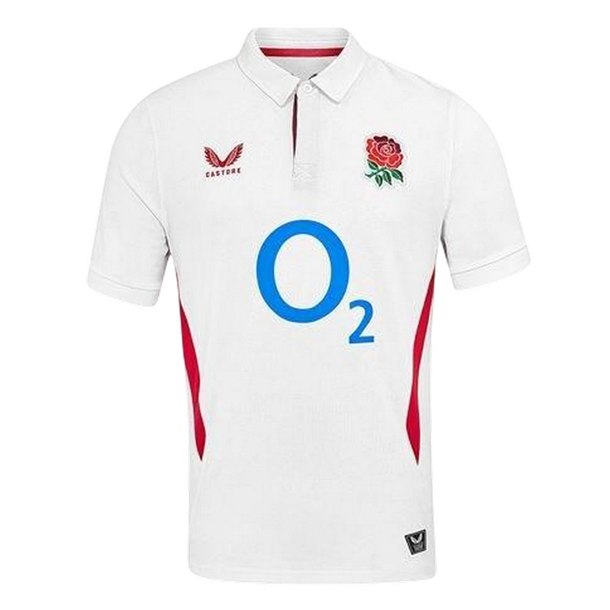 White-Red - Front - Castore Unisex Adult 2025 England Rugby Classic Rugby Shirt