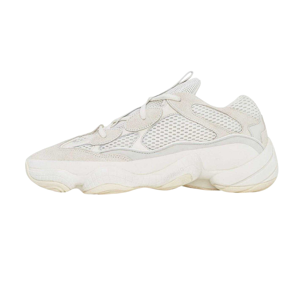 Unboxed White - Side - Yeezy Childrens-Kids 500 Suede Casual Trainers