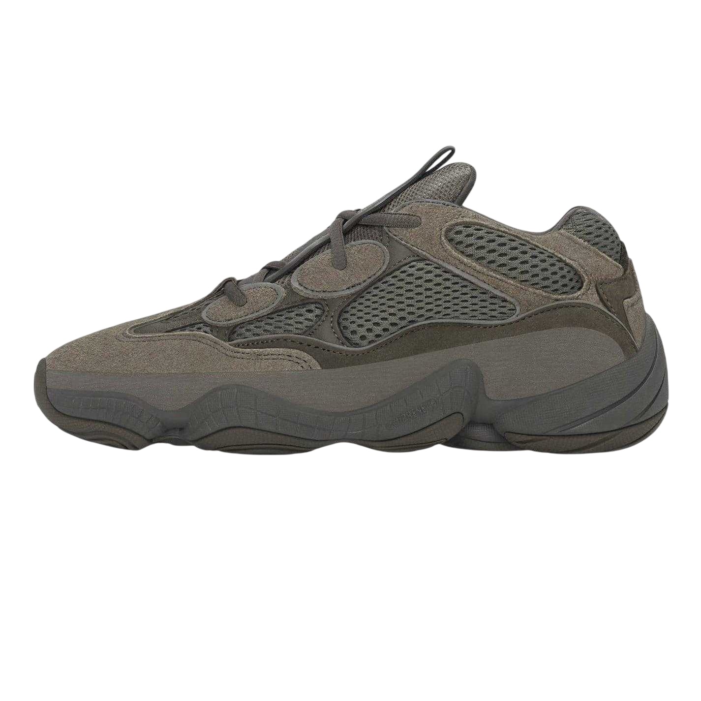 Clay Brown - Side - Yeezy Childrens-Kids 500 Suede Casual Trainers