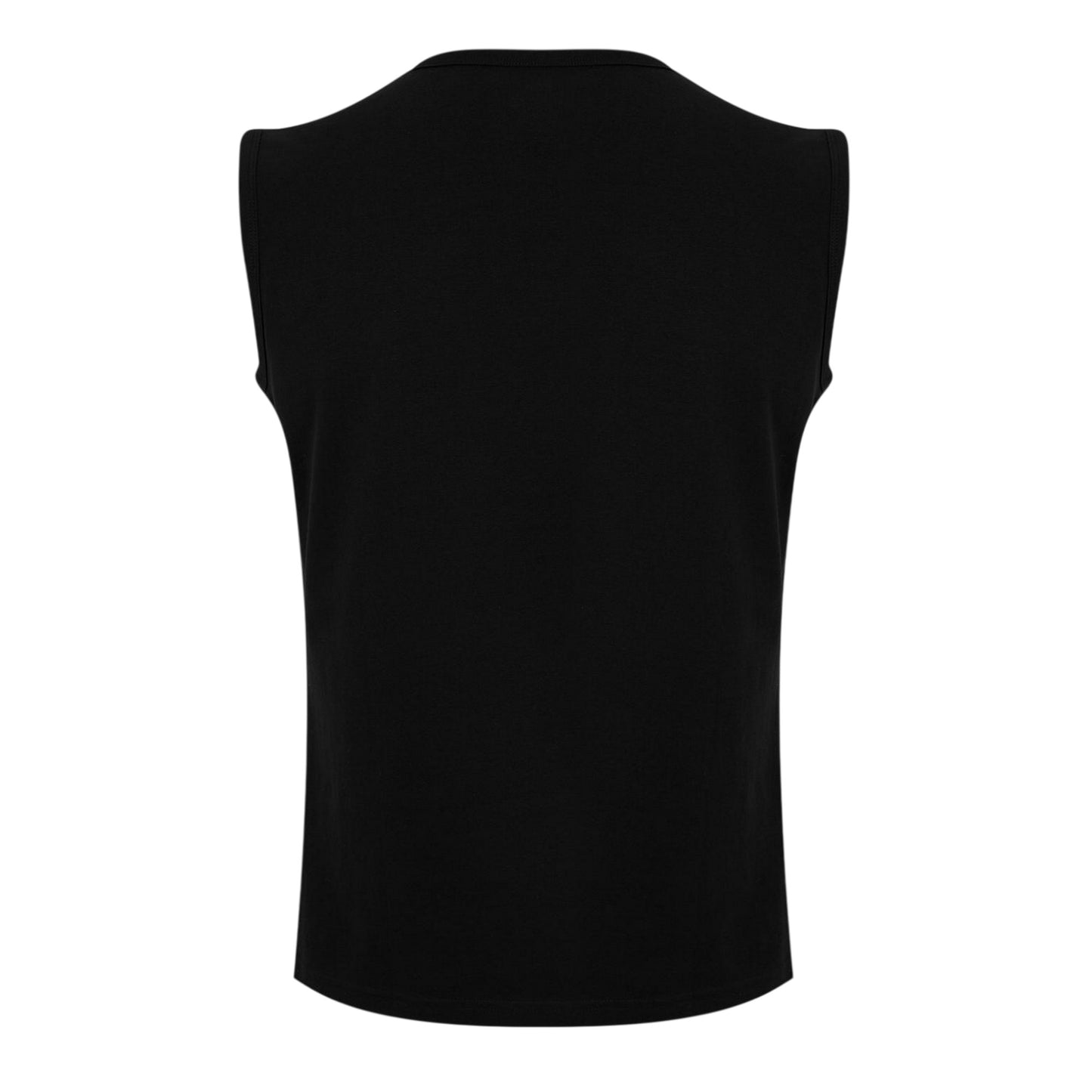 Black - Back - Lonsdale Mens Plain Sleeveless Vest Top