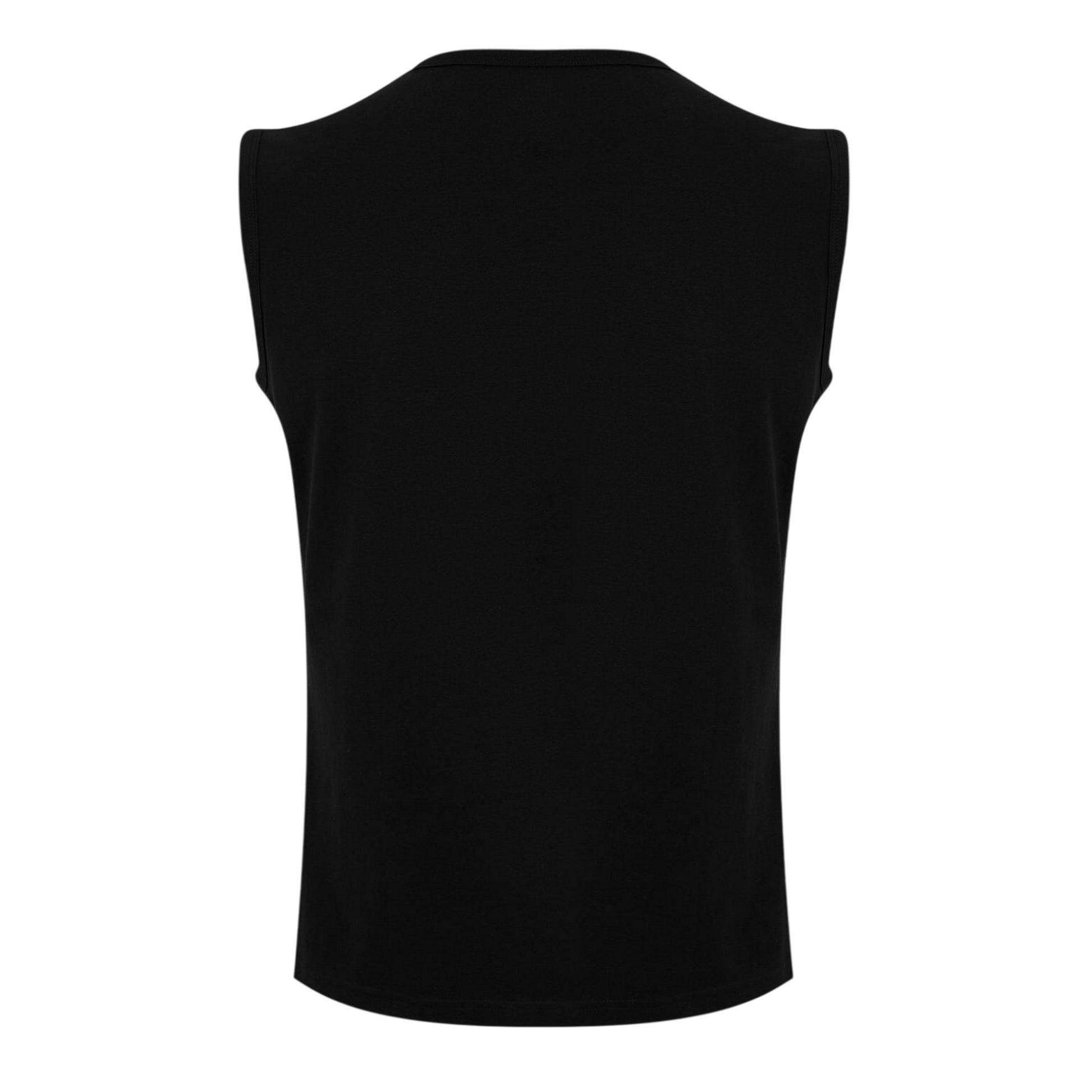 Black - Back - Lonsdale Mens Plain Sleeveless Vest Top