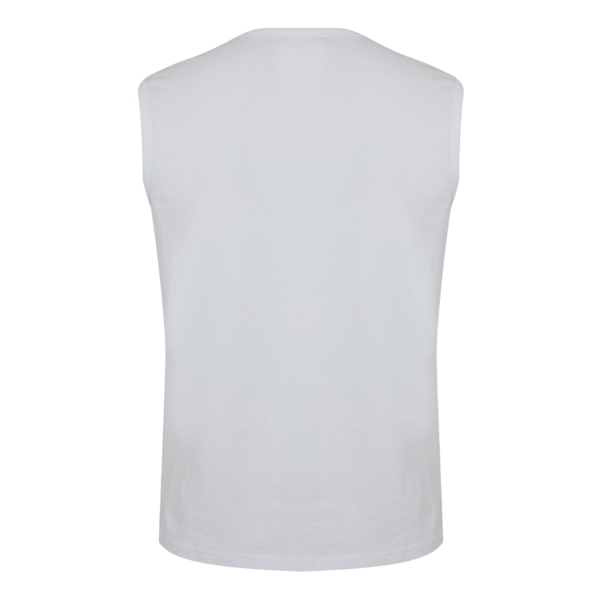 White - Back - Lonsdale Mens Plain Sleeveless Vest Top