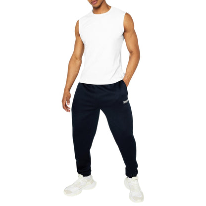 White - Lifestyle - Lonsdale Mens Plain Sleeveless Vest Top