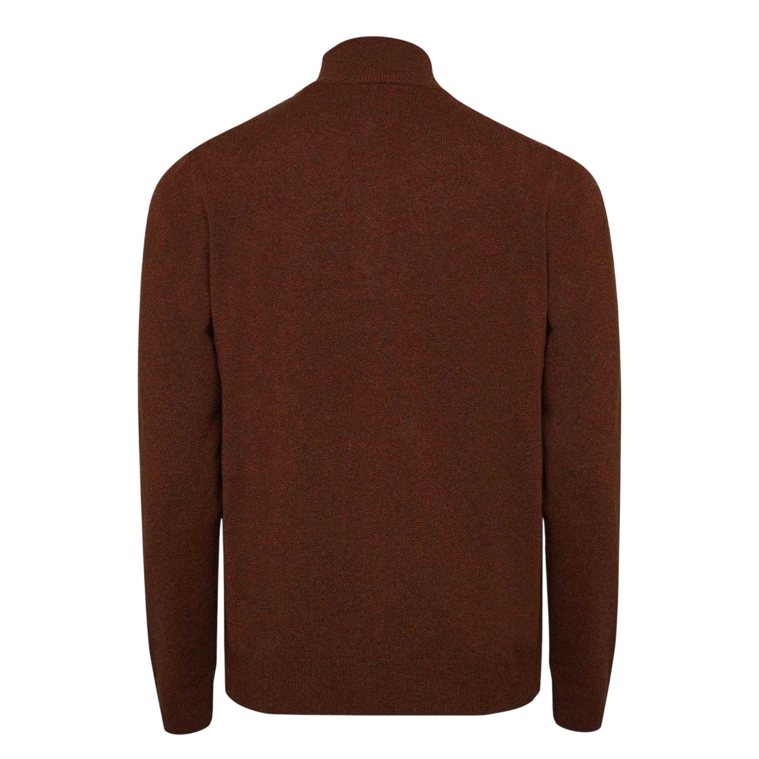 Brown - Back - Gant Mens Lambswool Jumper