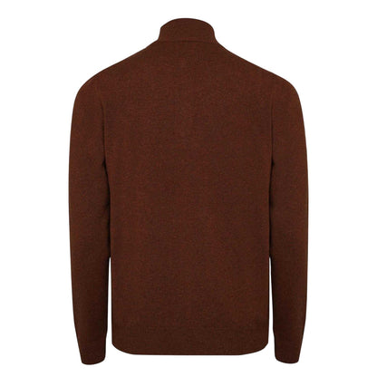 Brown - Back - Gant Mens Lambswool Jumper