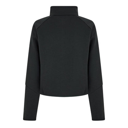 Black - Back - Under Armour Womens-Ladies Unstoppable Fleece Quarter Zip Regular Sweatshirt