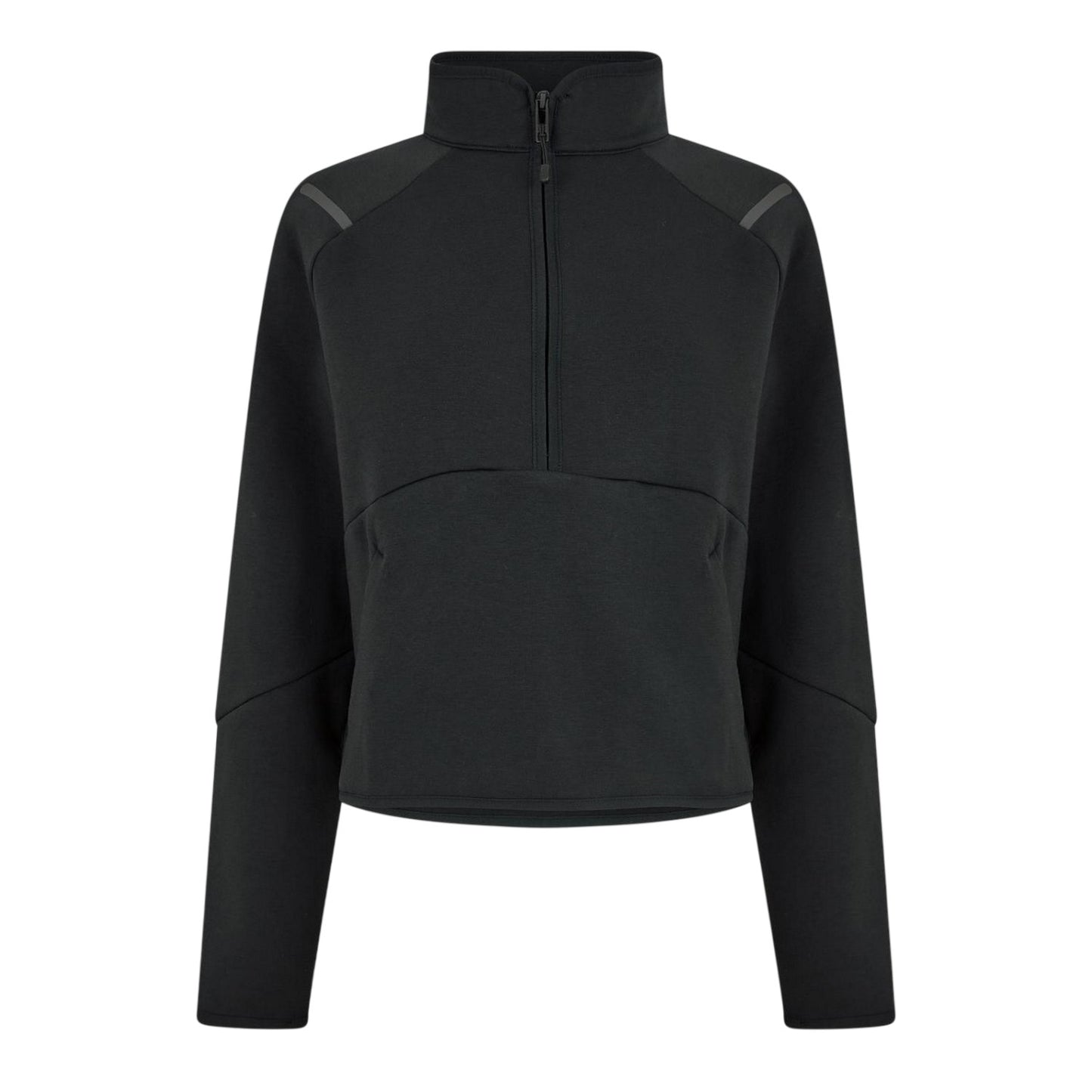 Black - Front - Under Armour Womens-Ladies Unstoppable Fleece Quarter Zip Regular Sweatshirt