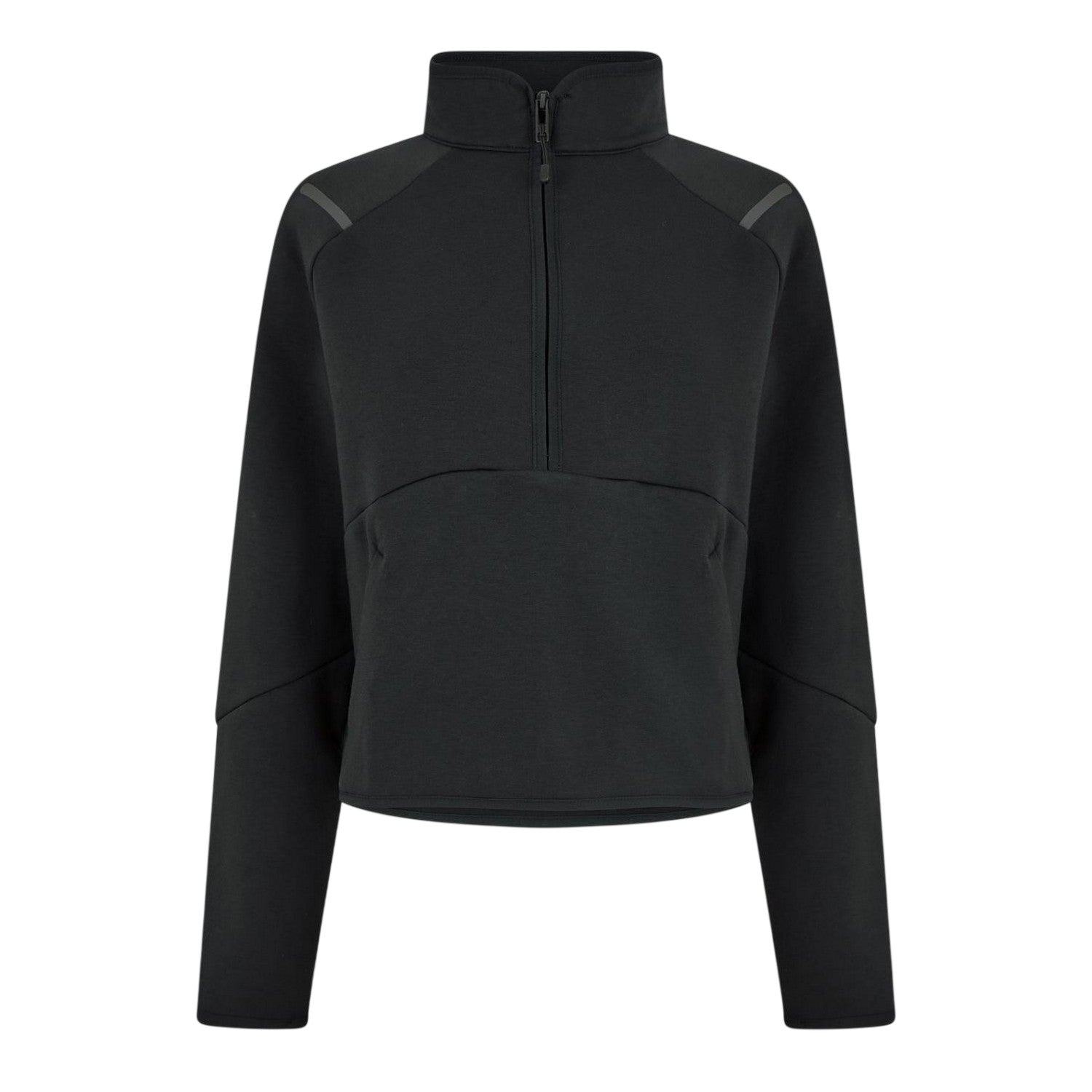 Black - Front - Under Armour Womens-Ladies Unstoppable Fleece Quarter Zip Regular Sweatshirt