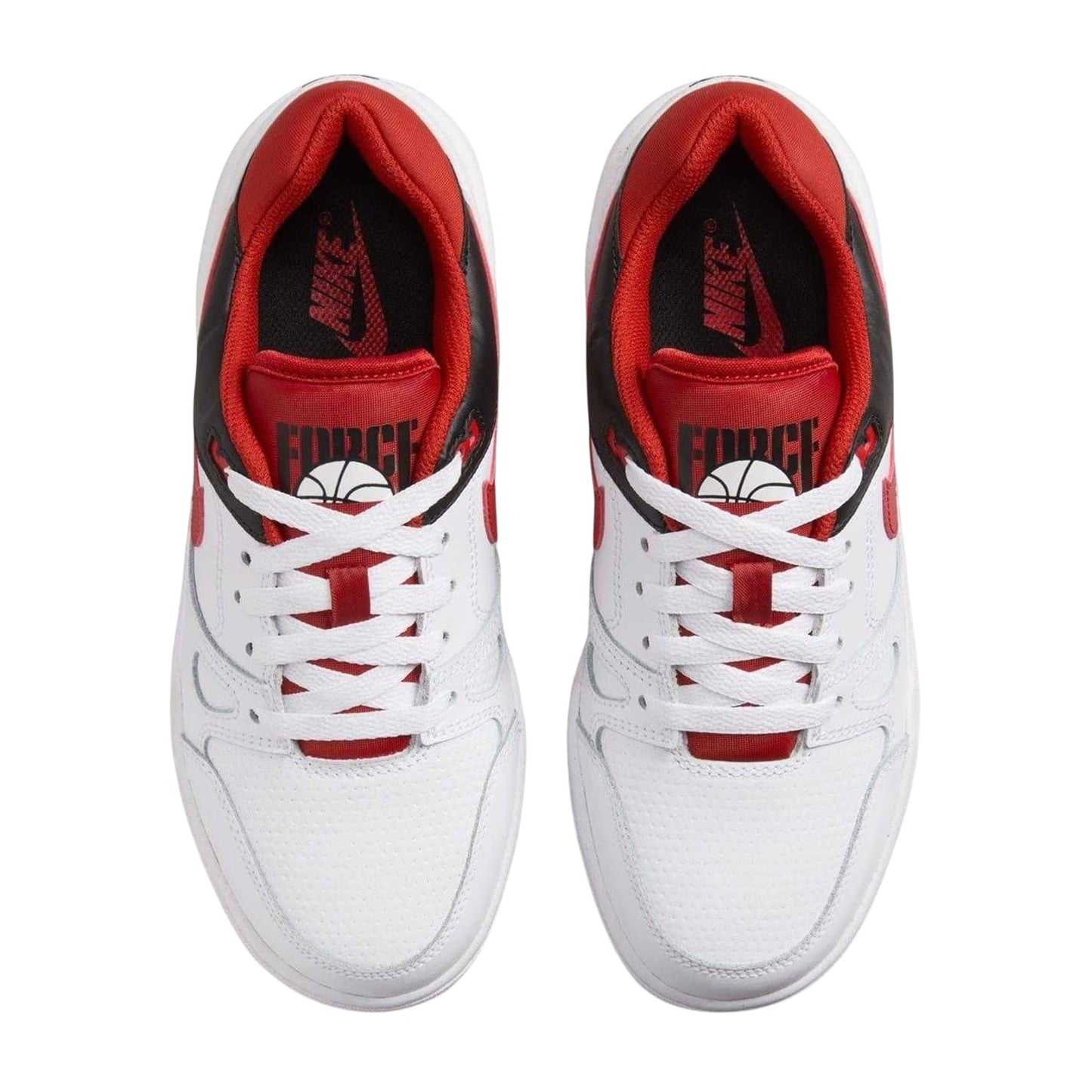 White-Red - Lifestyle - Nike Childrens-Kids Full Force Leather Shoes