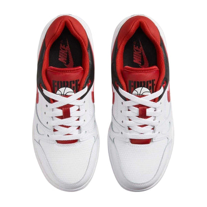 White-Red - Lifestyle - Nike Childrens-Kids Full Force Leather Shoes