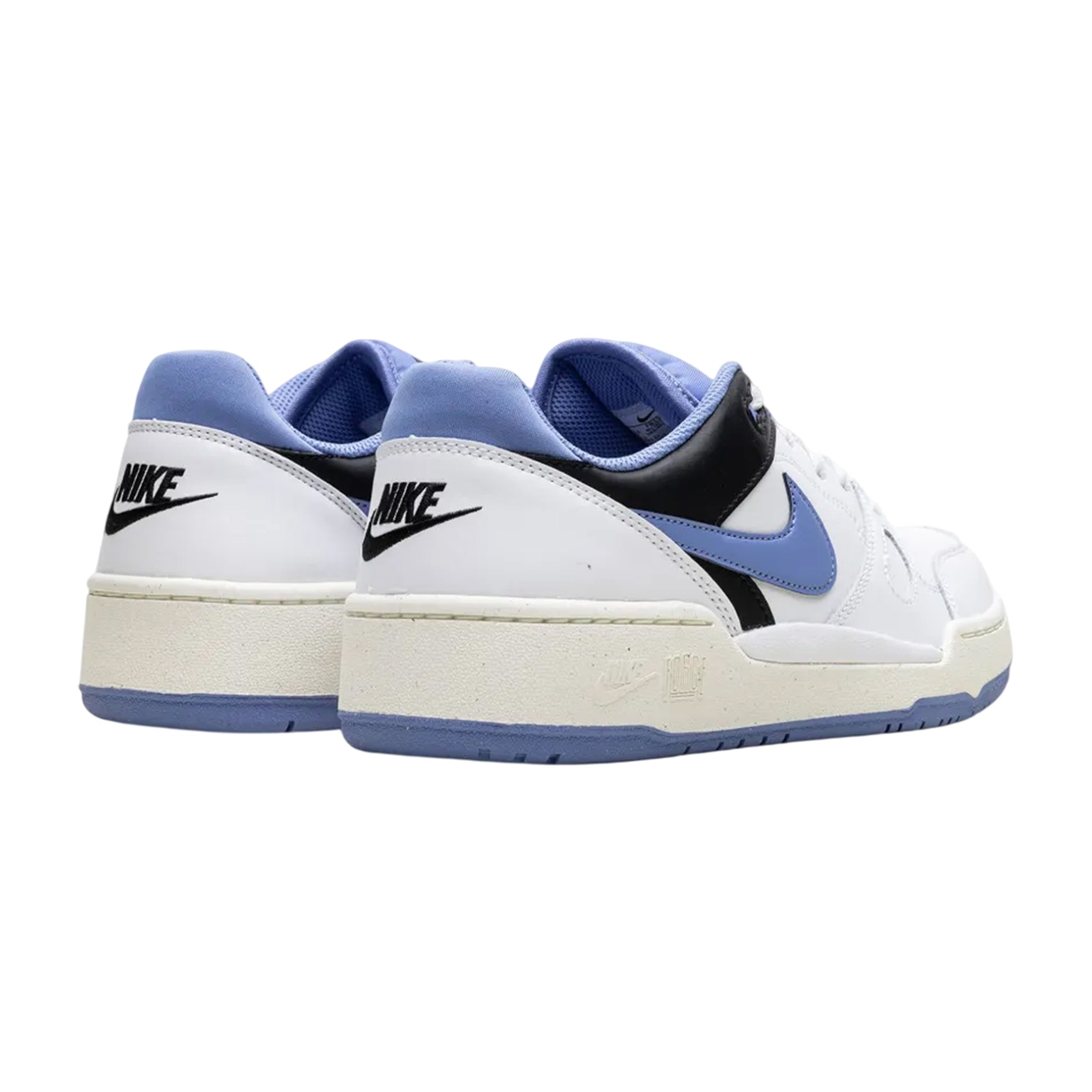 White-Blue - Back - Nike Childrens-Kids Full Force Leather Shoes
