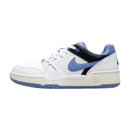 White-Blue - Side - Nike Childrens-Kids Full Force Leather Shoes