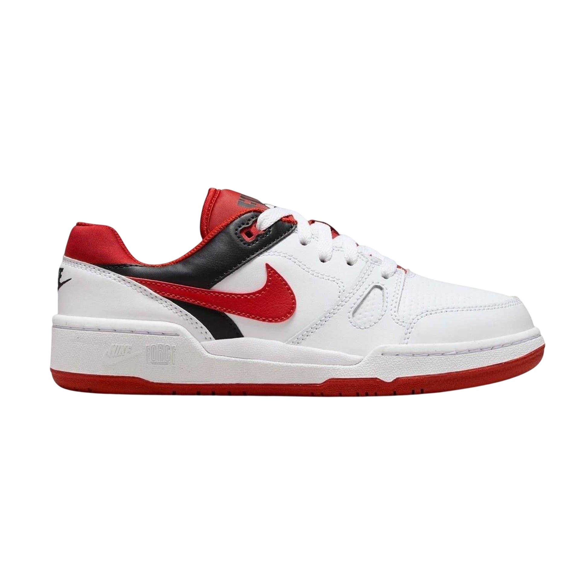 White-Red - Front - Nike Childrens-Kids Full Force Leather Shoes