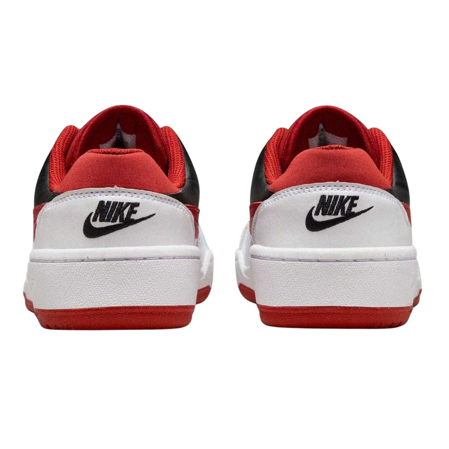 White-Red - Back - Nike Childrens-Kids Full Force Leather Shoes