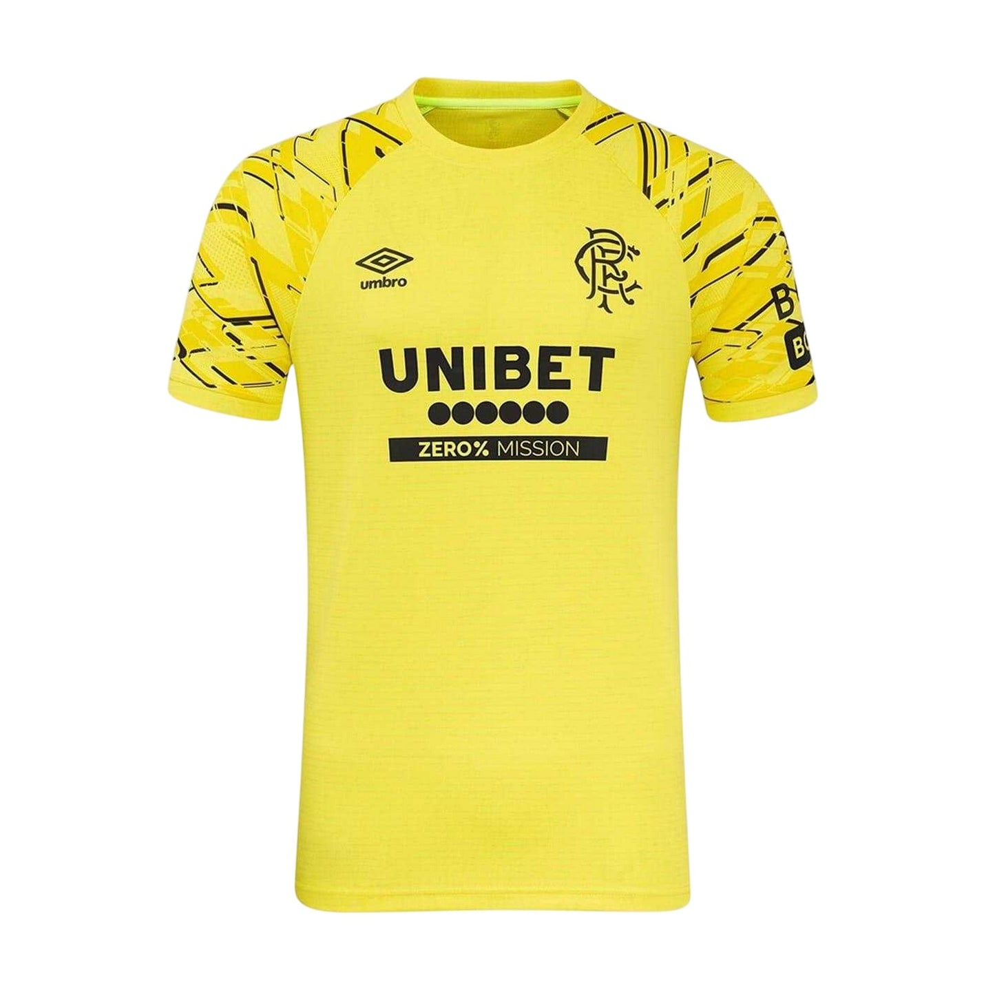 Yellow - Front - Umbro Mens 2025-2026 Rangers FC Goalkeeper Jersey