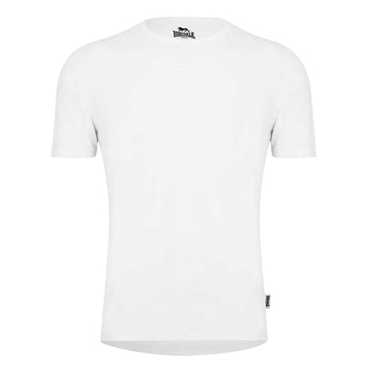 White - Front - Lonsdale Mens Plain Crew Neck T-Shirt