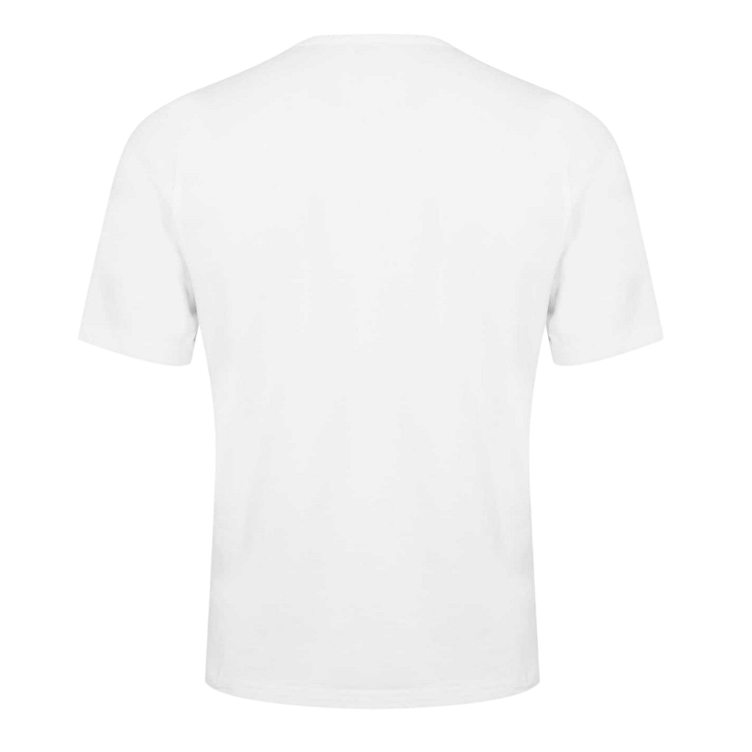 White - Back - Lonsdale Mens Plain Crew Neck T-Shirt