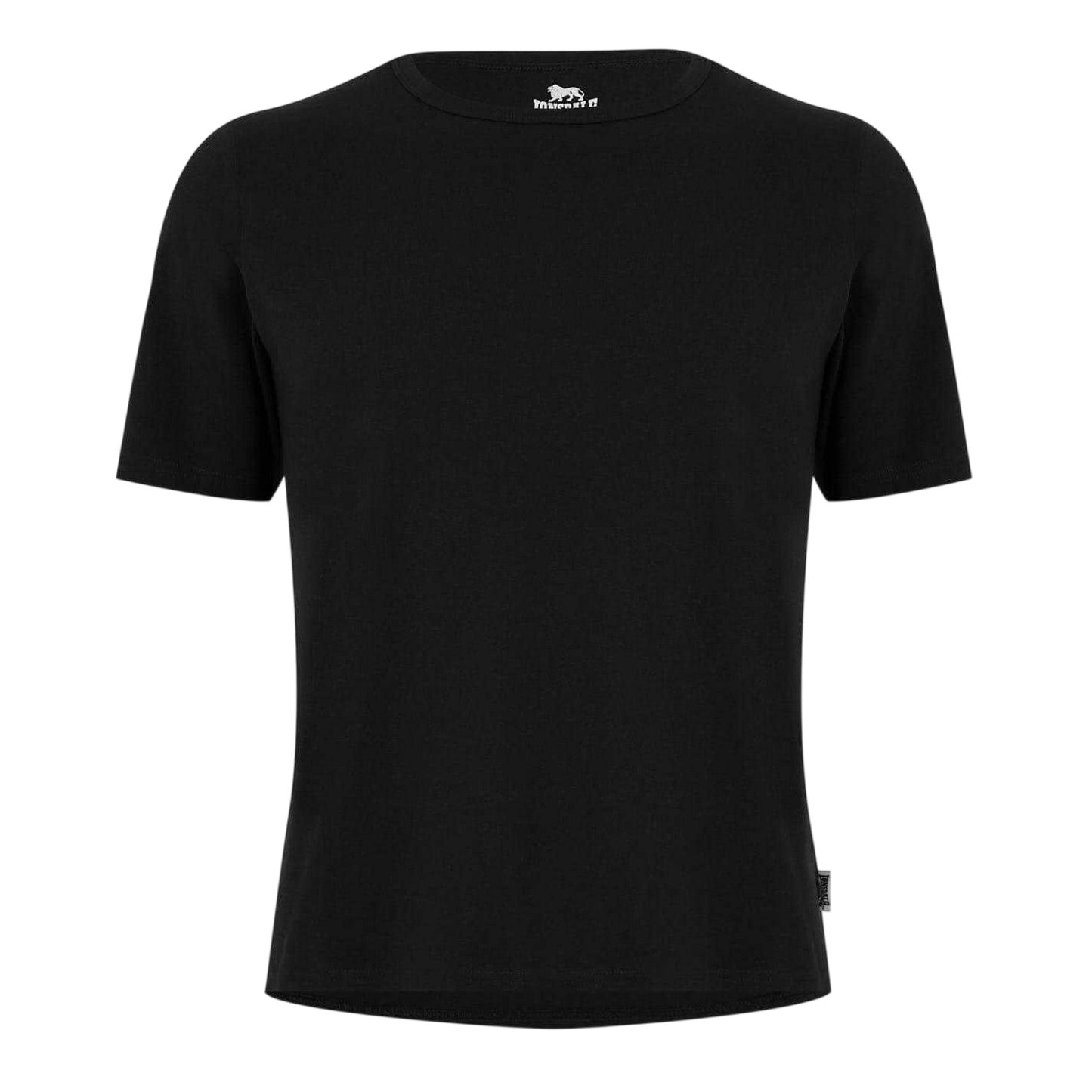 Black - Front - Lonsdale Mens Plain Crew Neck T-Shirt