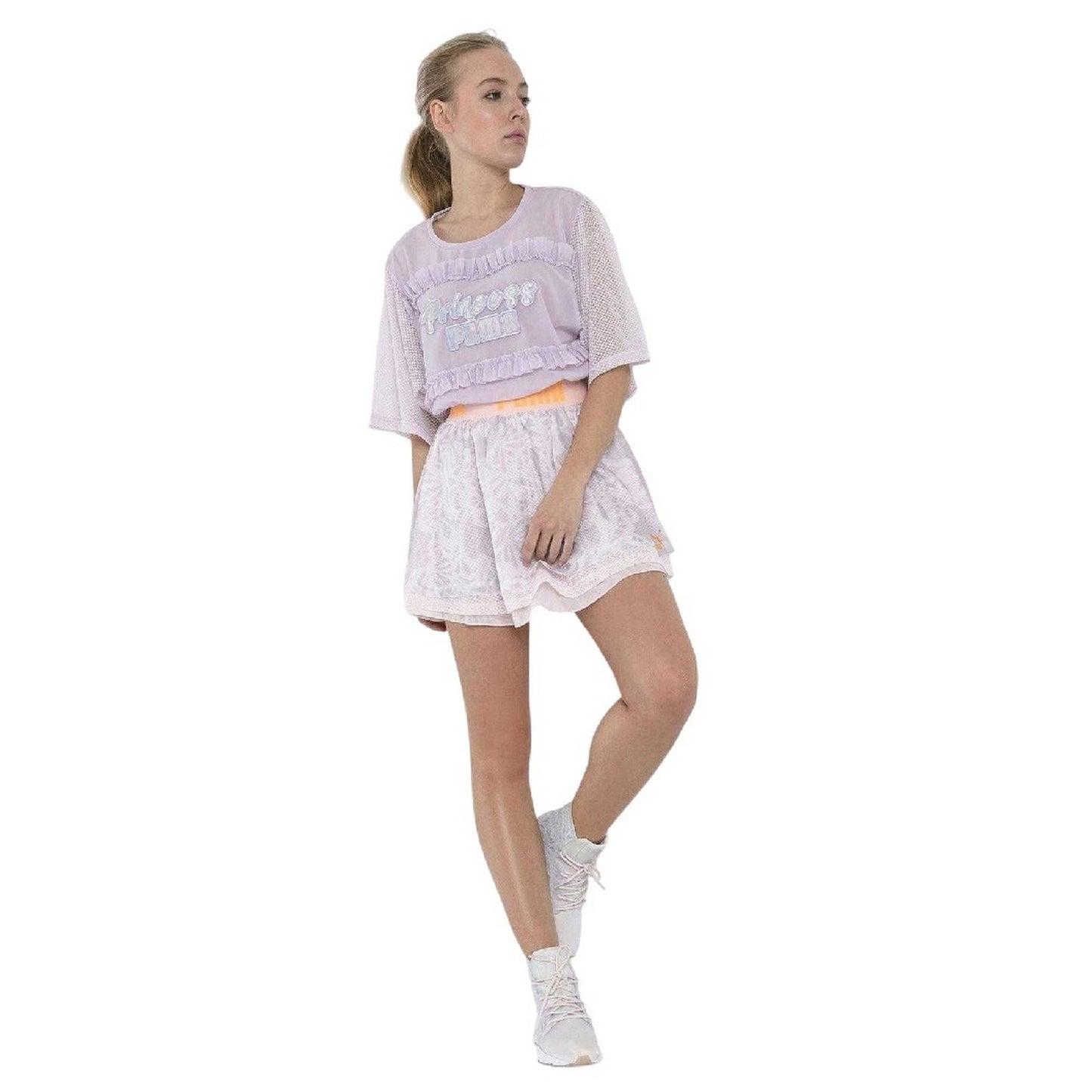 White - Side - Puma Womens-Ladies X Sophia Webster Tutu Skort