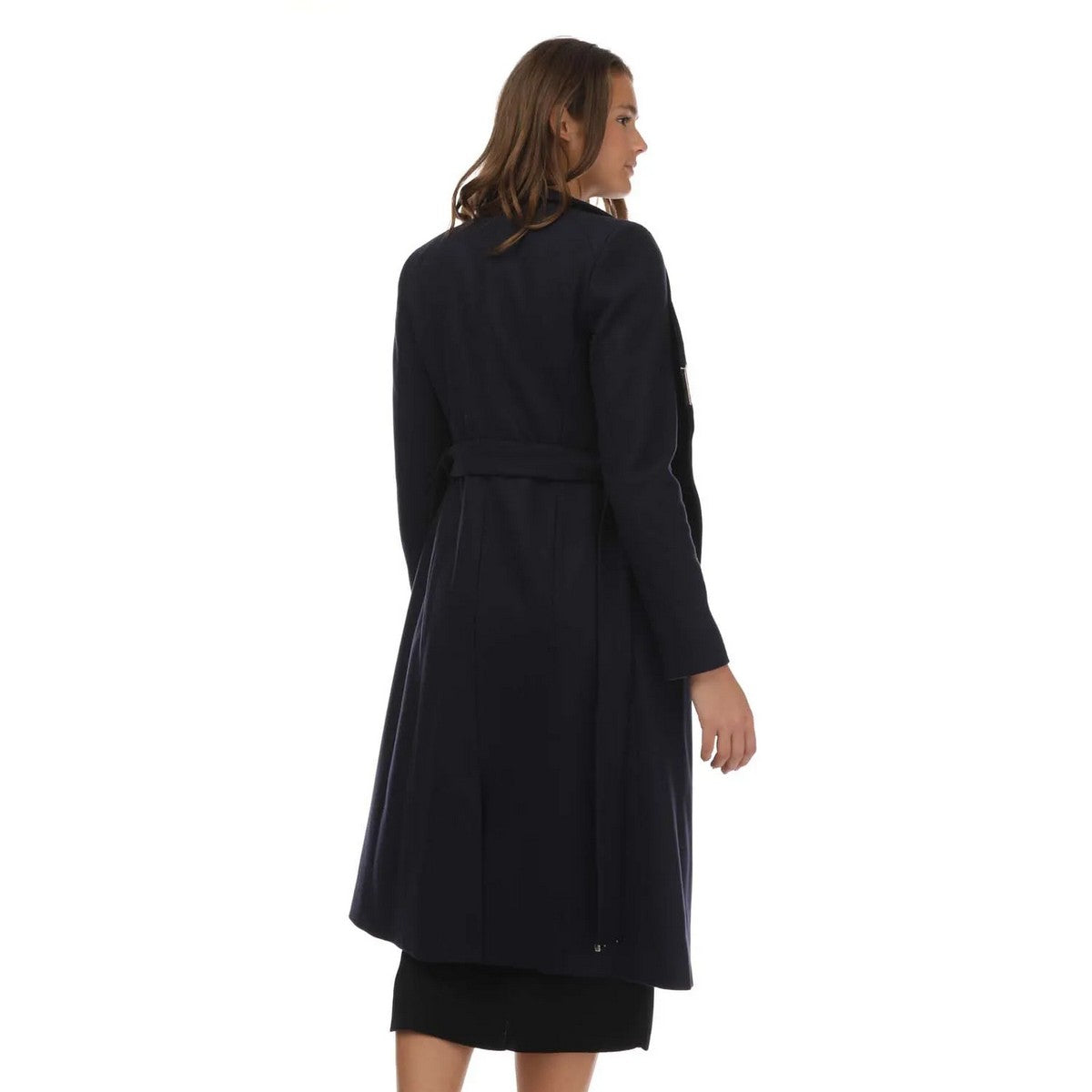Navy - Back - Ted Baker Womens-Ladies Rose Wool Wrap Coat