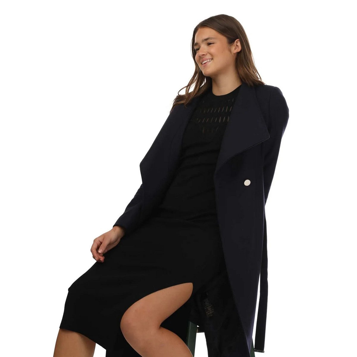 Navy - Lifestyle - Ted Baker Womens-Ladies Rose Wool Wrap Coat