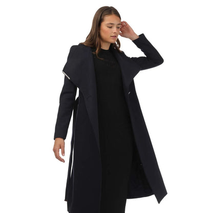 Navy - Pack Shot - Ted Baker Womens-Ladies Rose Wool Wrap Coat