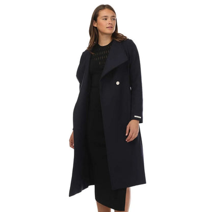 Navy - Front - Ted Baker Womens-Ladies Rose Wool Wrap Coat