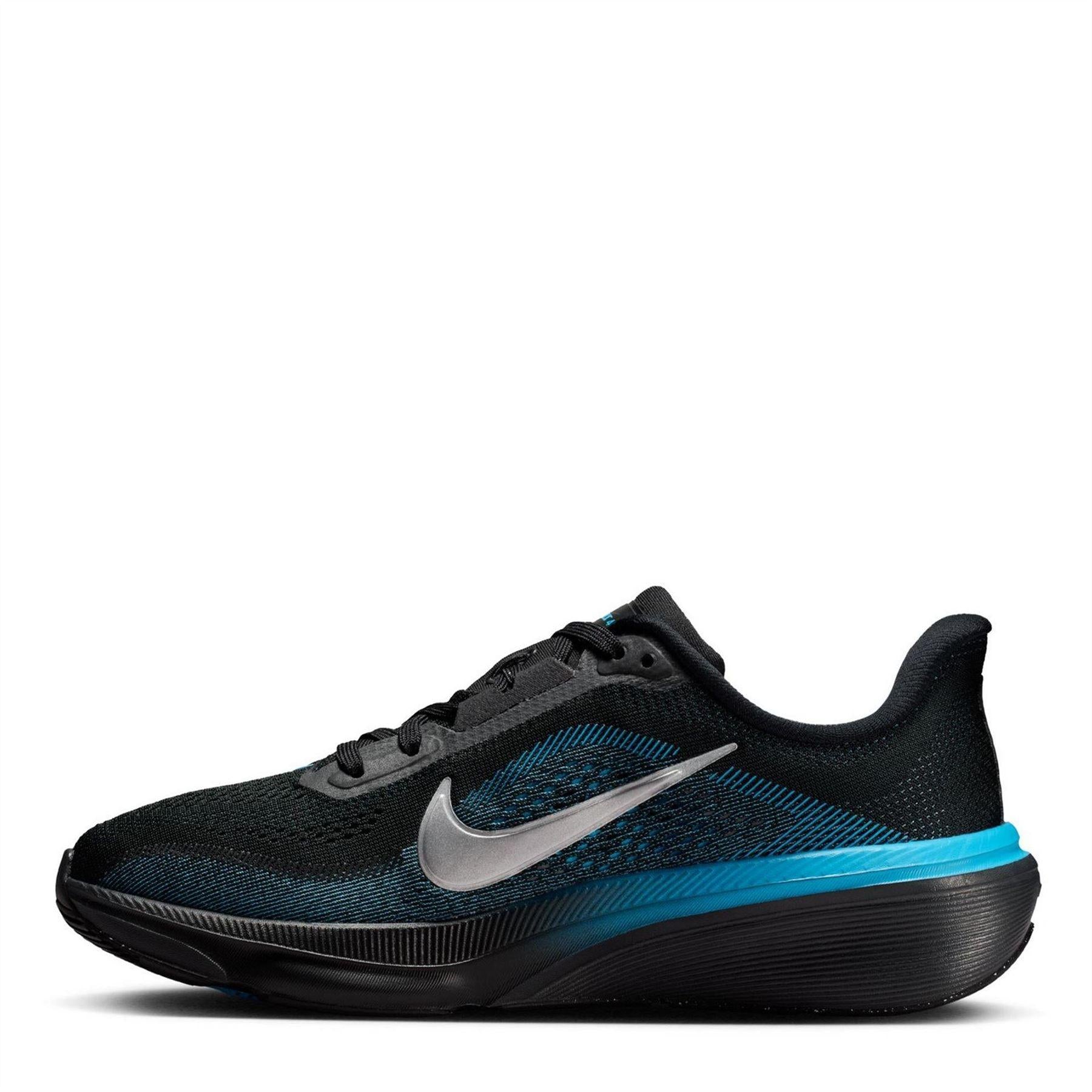 Black-Metallic - Back - Nike Childrens-Kids Air Zoom Pegasus 41 Road Running Shoes