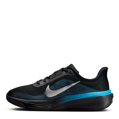 Black-Metallic - Back - Nike Childrens-Kids Air Zoom Pegasus 41 Road Running Shoes