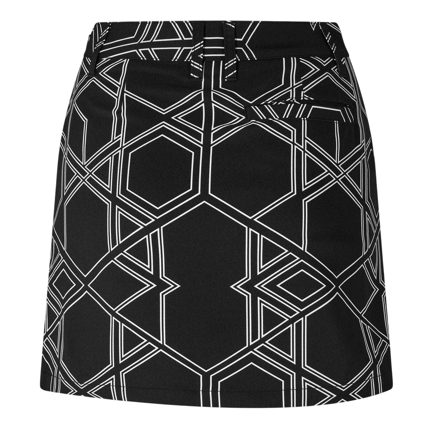 Black - Back - Puma Womens-Ladies Geometric Golf Skort