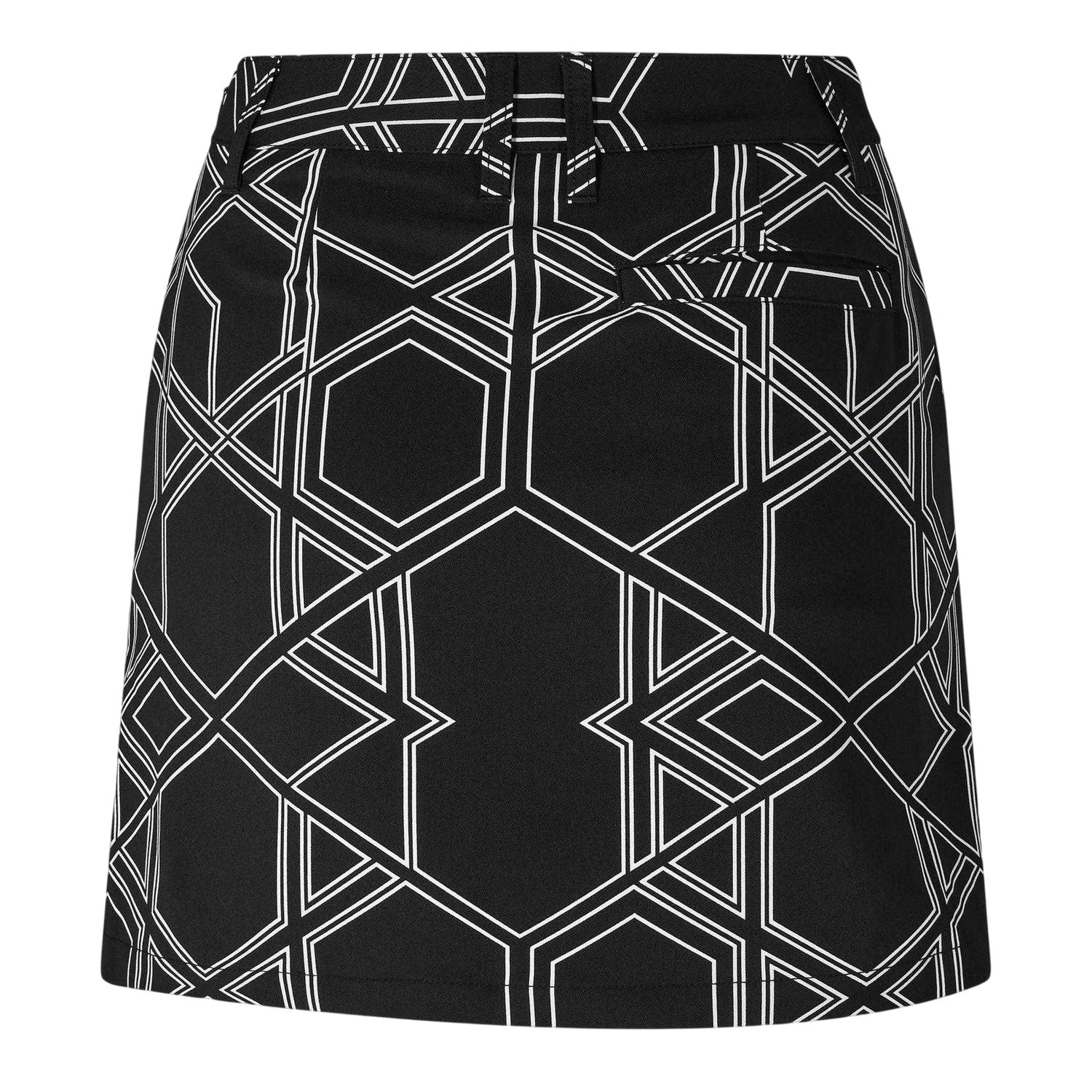 Black - Back - Puma Womens-Ladies Geometric Golf Skort