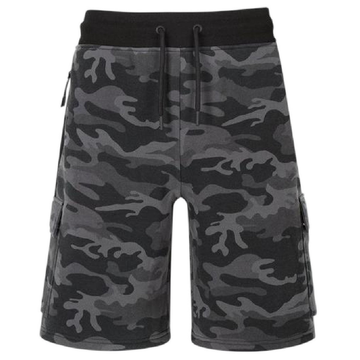 Black Camo - Front - Everlast Mens Camouflage Cargo Shorts