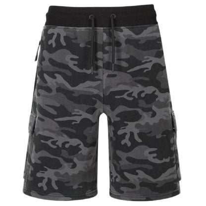 Black Camo - Front - Everlast Mens Camouflage Cargo Shorts