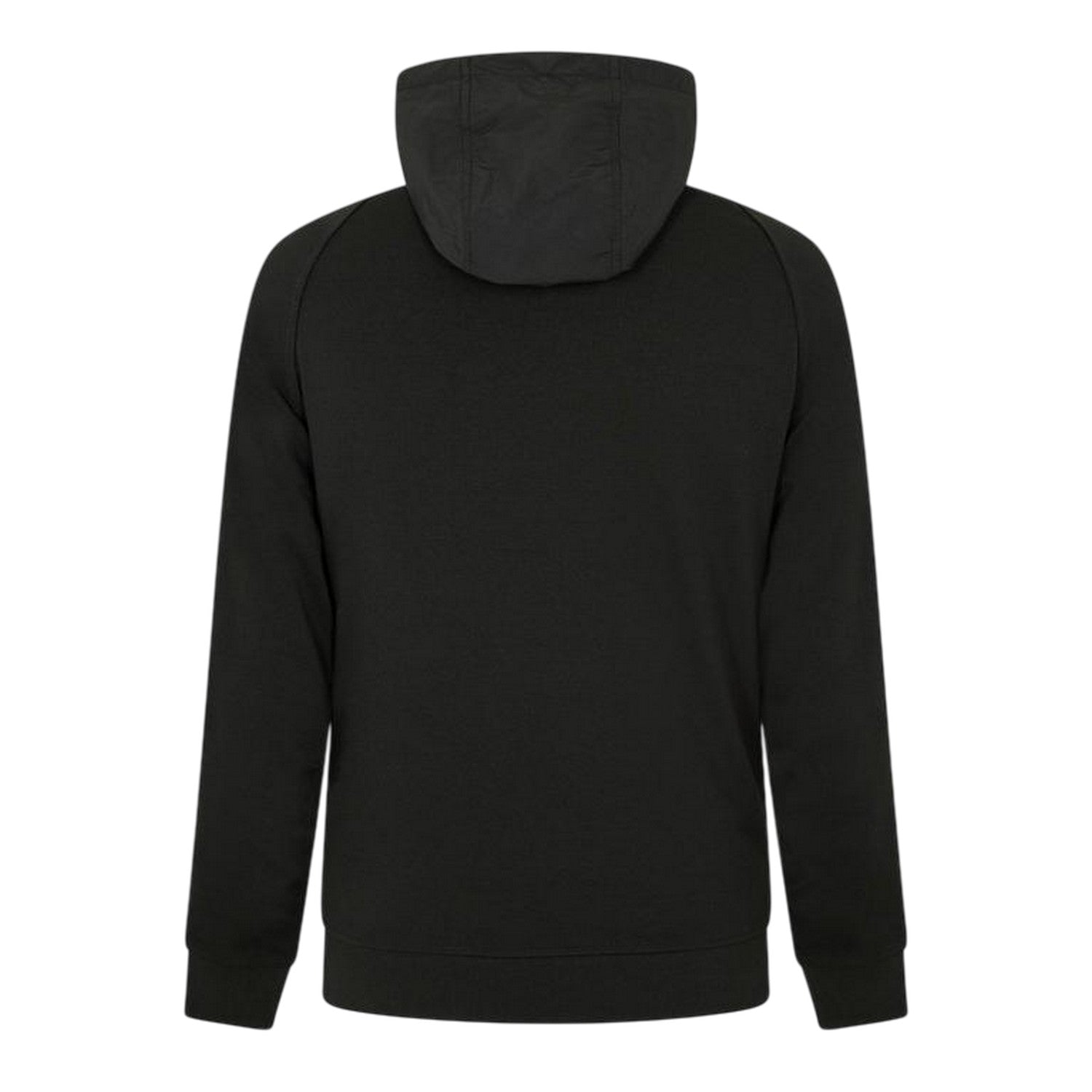 Jet Black - Back - Lyle & Scott Mens Hybrid Hooded Jacket