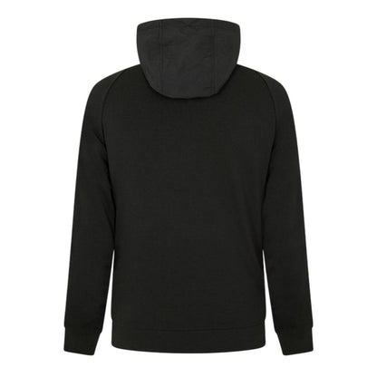 Jet Black - Back - Lyle & Scott Mens Hybrid Hooded Jacket